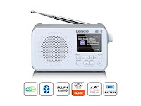 Lenco pdr036wh dab en fm radio met bluetooth wit - afbeelding 3 van  5