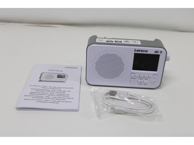 Lenco pdr036wh dab en fm radio met bluetooth wit - afbeelding 5 van  5