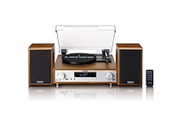 Lenco platenspeler stereoset met dab en bluetooth mc-160wd hout - afbeelding 1 van  4