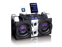 Lenco pmx 150 pa systeem met batterij dj mixer lichteffecten bluetooth usb zwart - afbeelding 1 van  5