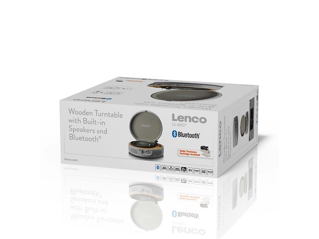 Lenco retro platenspeler met ingebouwde speakers - afbeelding 3 van  5
