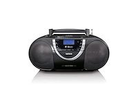 Lenco scd-6900bk draagbare radio-cd-speler met dab+ en cassette grijs - afbeelding 1 van  5
