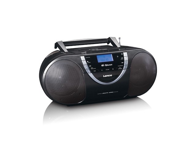 Lenco scd-6900bk draagbare radio-cd-speler met dab+ en cassette grijs - afbeelding 2 van  5