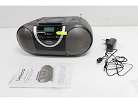 Lenco scd-6900bk draagbare radio-cd-speler met dab+ en cassette grijs - afbeelding 4 van  5