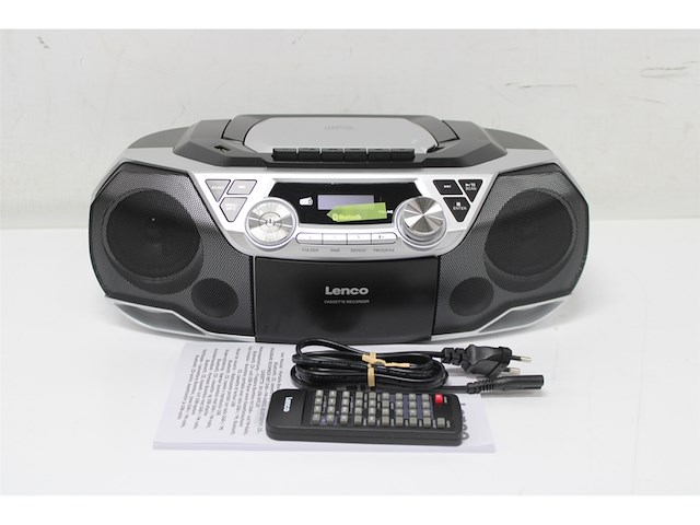 Lenco scd-720 boombox dab+ bluetooth 5.0 toploader cd/mp3-speler cassettedeck zilver - afbeelding 4 van  5
