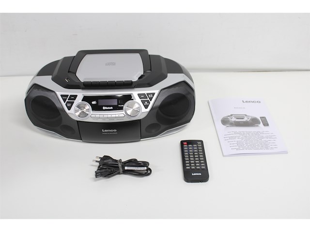 Lenco scd720 boombox dab+ bluetooth 5.0 toploader cd/mp3speler zilver - afbeelding 4 van  4