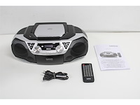 Lenco scd720 boombox dab+ bluetooth 5.0 toploader cd/mp3speler zilver - afbeelding 4 van  4