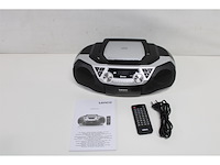 Lenco scd720 boombox dab+ bluetooth cd/mp3speler fm radio zilver - afbeelding 4 van  4