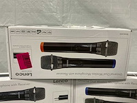 Lenco set van 2 draadloze microfoons microfoon (3x) - afbeelding 4 van  4