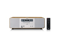 Lenco stereo dab+/fm-radio, cd, 2 usb, bluetooth hout/wit