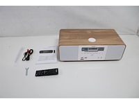 Lenco stereo dab+/fm-radio, cd, 2 usb, bluetooth hout/wit - afbeelding 2 van  2