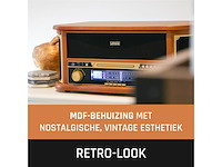 Lenco tcd-2551wd classic phono retro platenspeler hout - afbeelding 3 van  5