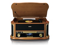 Lenco tcd-2571 platenspeler bluetooth dab+ radio cd-speler hout - afbeelding 4 van  5
