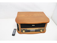 Lenco tcd-2571 platenspeler bluetooth dab+ radio cd-speler hout - afbeelding 5 van  5