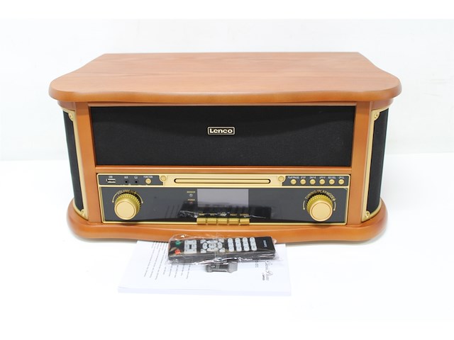 Lenco tcd-2571 platenspeler dab+ radio cd-speler hout - afbeelding 5 van  5