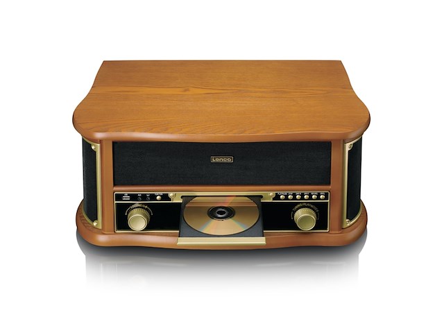 Lenco tcd-2571 platenspeler dab+ radio cd-speler hout - afbeelding 3 van  5