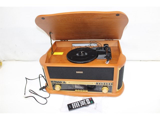 Lenco tcd-2571 platenspeler dab+ radio cd-speler hout - afbeelding 5 van  5