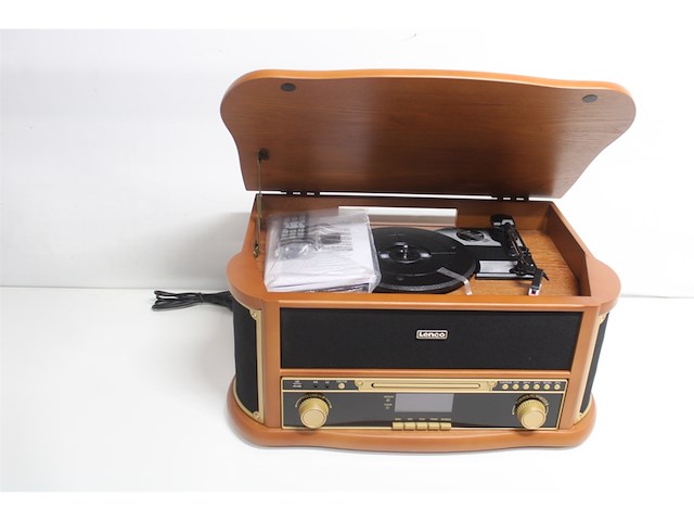 Lenco tcd-2571 platenspeler dab+ radio cd-speler hout - afbeelding 5 van  5