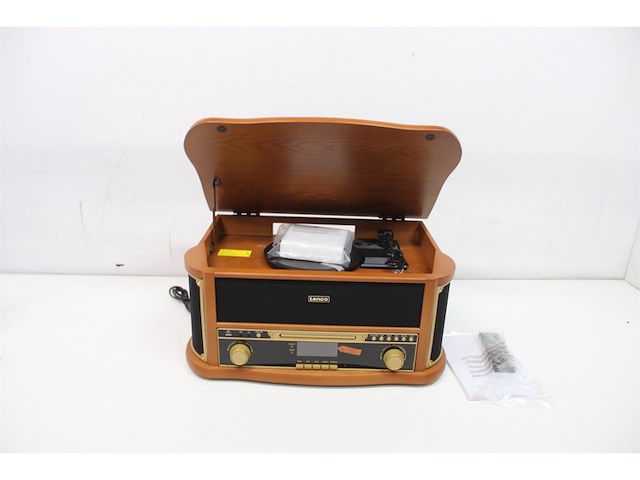Lenco tcd-2571 platenspeler luidspreker dab+ radio cd-speler hout - afbeelding 5 van  6