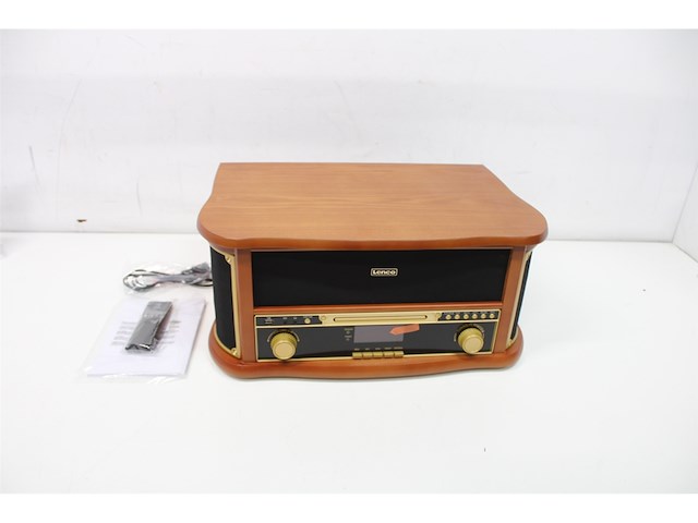 Lenco tcd-2571 platenspeler voor grammofoonplaten dab+ radio cd-speler hout - afbeelding 5 van  6