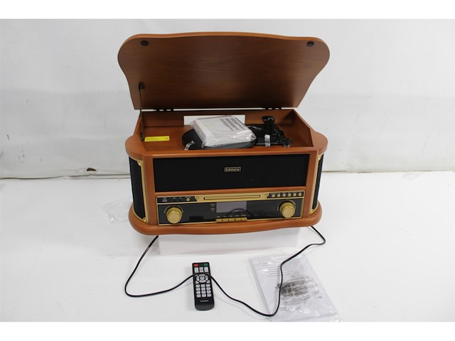 Lenco tcd-2571 platenspeler voor grammofoonplaten dab+ radio cd-speler hout - afbeelding 5 van  5