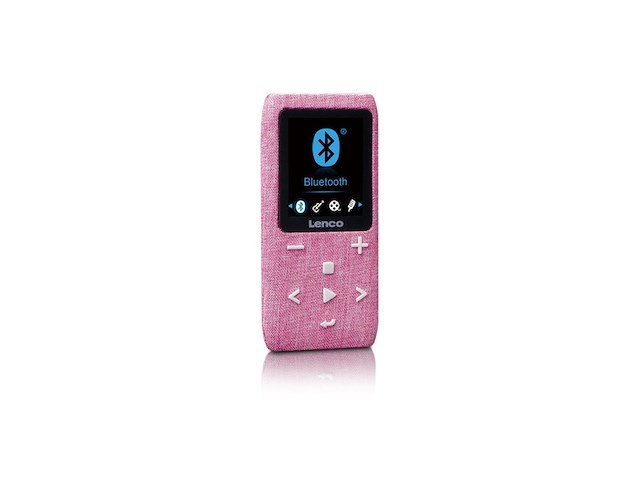 Lenco xemio861 mp3speler met bluetooth en 8 gb micro sd roze - afbeelding 3 van  5
