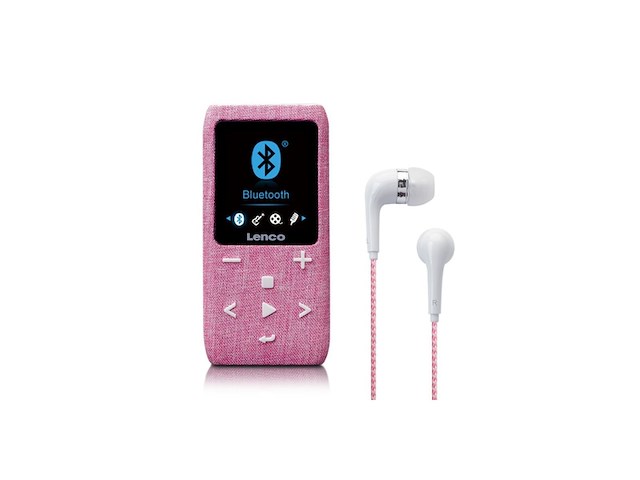 Lenco xemio861 mp3speler met bluetooth en 8 gb micro sd roze - afbeelding 4 van  5