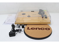 Lencolbt-335ba draaitafel met bluetooth behuizing van echt bamboe - afbeelding 5 van  6