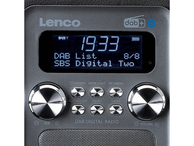 Lencopdr051bksi draagbare dab+ fm radio zwart - afbeelding 3 van  4