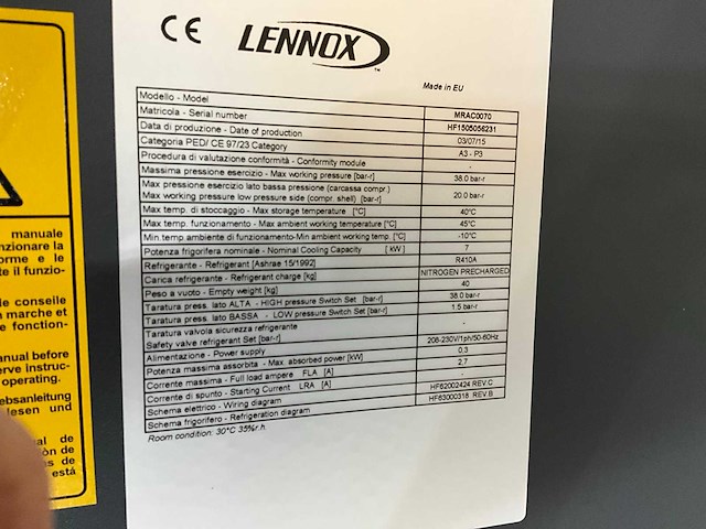 Lennox mrac rack cool unit - afbeelding 8 van  9