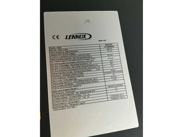 Lennox mrac rack cooler - afbeelding 3 van  3