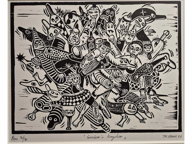 Lenoir - houtsnede - 45 x 55 - afbeelding 2 van  2