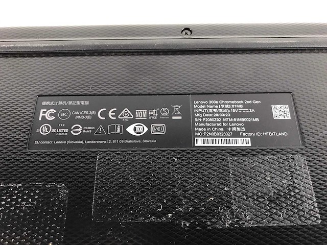 Lenovo - 300e 2nd gen 11.6”, celeron(r) n4020, 4 gb ram, 32 gb ssd chromebooks (10x) - afbeelding 2 van  10