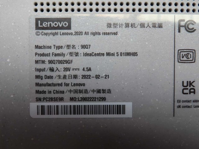 Lenovo - ideacentre mini 5 - desktop pc (3x) - afbeelding 3 van  3