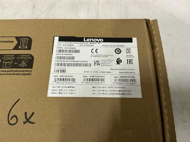 Lenovo - sk-8823 - essential wired toetsenbord (6x) - afbeelding 6 van  7