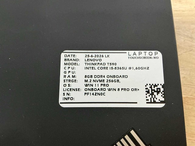 Lenovo - thinkpad t590 - laptop (4x) - afbeelding 11 van  11