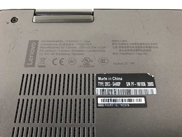 Lenovo - thinkpad x1 yoga 14", core(tm) i7 8th gen, 16 gb ram, 512 gb nvme laptops (2x) - afbeelding 6 van  6