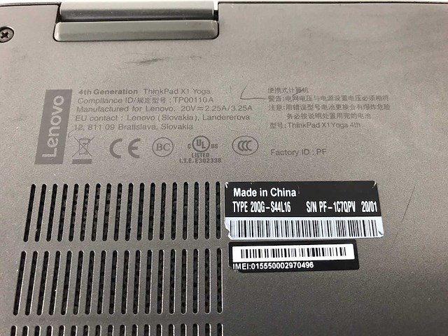 Lenovo - thinkpad x1 yoga 14", core(tm) i7 8th gen, 16 gb ram, 512 gb nvme laptops (2x) - afbeelding 8 van  8