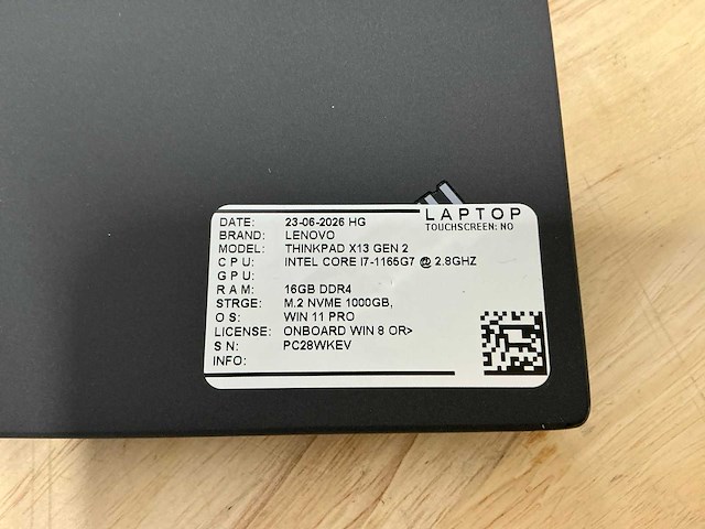 Lenovo - thinkpad x13 gen2(i7-gen11) - laptop - afbeelding 7 van  7