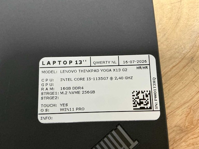 Lenovo - thinkpad x13 yoga gen2 - laptop - afbeelding 7 van  7