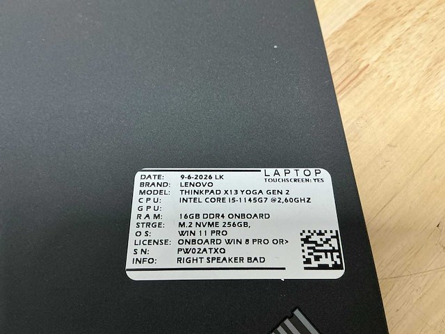 Lenovo - thinkpad x13 yoga gen2 - laptop - afbeelding 7 van  7