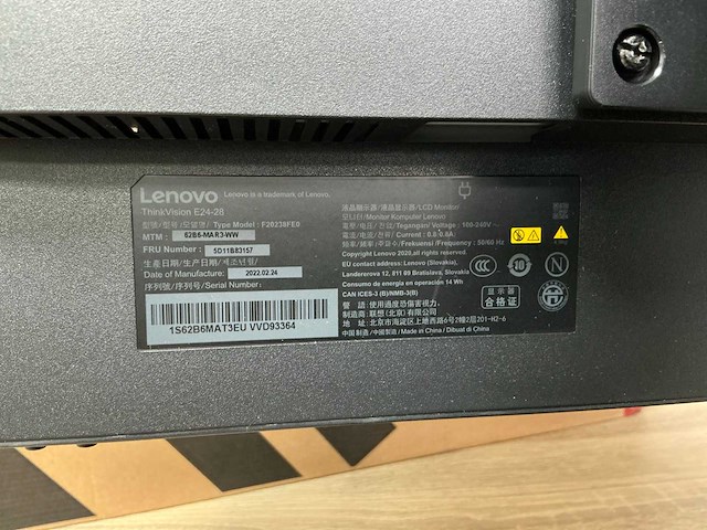 Lenovo - thinkvision e24-28 - monitor - afbeelding 5 van  5