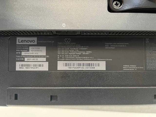 Lenovo - thinkvision t24-40 - 24" monitor set op markant duo arm - afbeelding 3 van  17