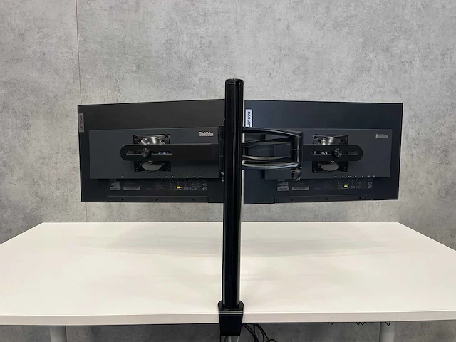 Lenovo - thinkvision t24-40 - 24" monitor set op markant duo arm - afbeelding 15 van  17