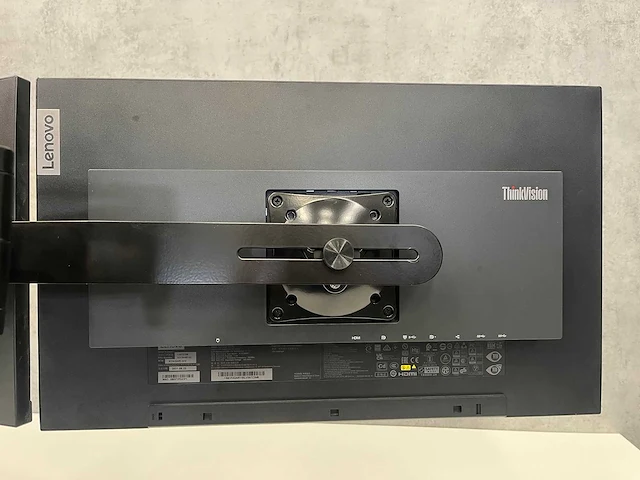 Lenovo - thinkvision t24-40 - 24" monitor set op markant duo arm - afbeelding 15 van  17