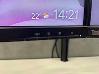 Lenovo - thinkvision t24-40 - 24" monitor set op markant duo arm - afbeelding 14 van  17