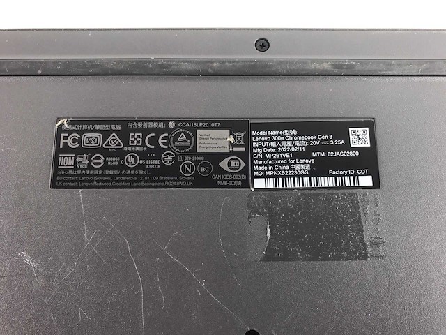 Lenovo 300e gen 3 11.6”, amd 3015ce, 4 gb ram, 32 gb emmc chromebook - afbeelding 7 van  7