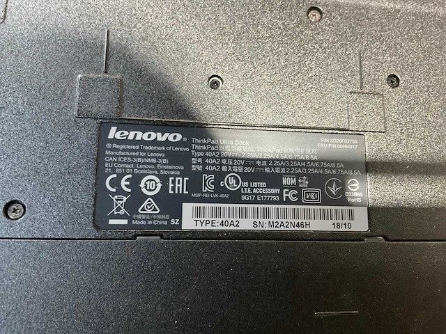 Lenovo 40a2 thinkpad dockingstation (12x) - afbeelding 6 van  6