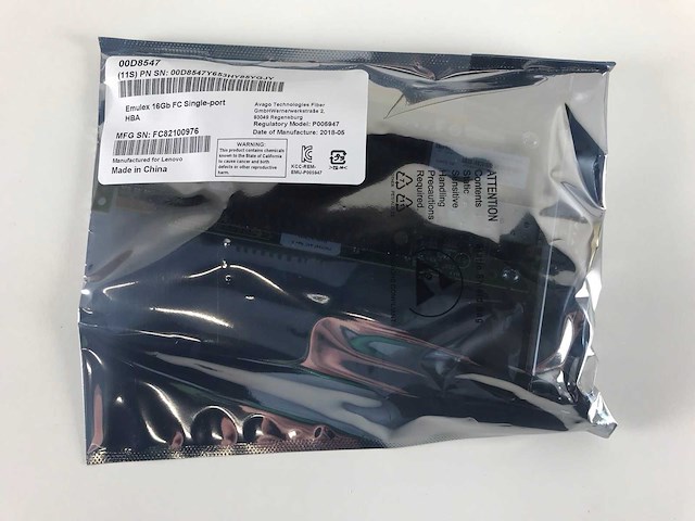 Lenovo (81y1655) emulex 16gb fc single-port hba’s (new) (15x) - afbeelding 5 van  7