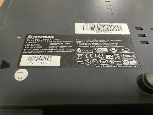 Lenovo c500 dlp projector - afbeelding 5 van  5